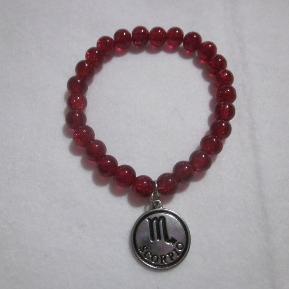 Red Scorpio Charm Bracelet.